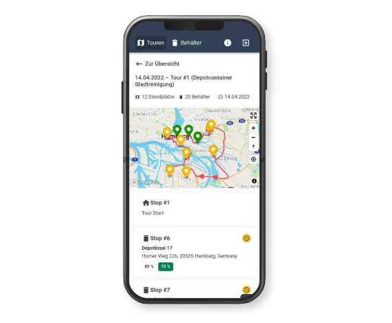 Fahrer-App BINITY